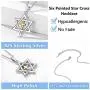 Silvora Sterling Silver Star of David Pendant Necklace with 22 in Rolo Chain Megan Cross Jewelry for Women