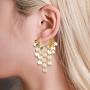 Geometric Round Circle Sequin Coin Dangle Earrings Baroque Disc Coin Tassels Drop Earrings for Women Girls Boho Jewelry Gifts