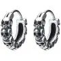 Gothic Skull Hoop Earring Small Stainless Steel Punk Rock huggie Earrings for Men Vintage Jewelry