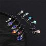 RWQIAN 12 Pairs Crystal Dangle Earring for Women Girls Boho Teardrop Moonstone Vintage Hoop Hook Drop Earring Jewelry Set Gifts
