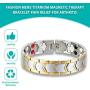 Stainless Steel Magnetic Bracelet- Arthritis Pain Relief & Carpal Tunnel Relief Magnetic Therapy Bracelets for Men (Silver & Gold)
