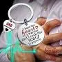 BAUNA CHD Keychain Heart Disease Gift I Have The Heart of A Warrior and I Rock The Scar to Prove It Congenital Heart Defect Warrior Survivor Jewelry Gift