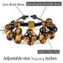 8mm Tiger Eye Healing Bracelet for Men, Natural Gemstone Beads Yoga Meditation Relax Reiki Stones Energy Jewelry