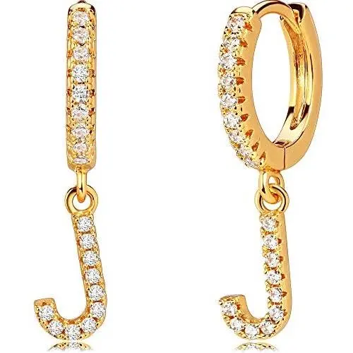 OSIANA Dainty Initial Huggie Hoop Earring for Women 18k Gold Filled Charm Diamond Cubic Zirconia Inlay Alphabet A-Z Drop Dangle Earring Tiny Cute Minimalist Personalized Jewelry Gift for Her OSIANA Dainty Initial Huggie Hoop Earring for Women 18k Gold Filled Charm Diamond Cubic Zirconia Inlay Alphabet A-Z Drop Dangle Earring Tiny Cute Minimalist Personalized Jewelry Gift for Her