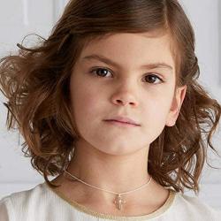 Molly Brown London Sterling Silver First Holy Communion Freshwater Pearl Cross Girls Necklace - Ideal Baptism Gift