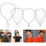 5 Pieces Punk Chain Choker Jeans Wallet Chain Lock Pendant Multilayer Necklace