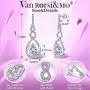 VAN RORSI&MO Dangle earrings - 14k White Gold Plated Sterling Silver Drop Earrings 5A Cubic Zirconia Infinity Teardrop Stud Earrings Jewelry Gift Hypoallergenic Earrings for Women VAN RORSI&MO Dangle earrings - 14k White Gold Plated Sterling Silver Drop Earrings 5A Cubic Zirconia Infinity Teardrop Stud Earrings Jewelry Gift Hypoallergenic Earrings for Women