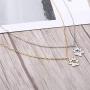 Yalice Lovely Paw Necklace Chain Short Footprint Pendant Necklaces Jewelry for Women and Girls