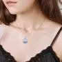 Created Opal Dolphin Necklace for Women Sterling Silver Eternal Love Animal Wave Pendant Necklace Dolphin Ocean Jewelry Gift for Dolphin Lover Girlfriend Mother