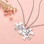 Melix Home Friendship Necklace for 2 Side by Side Best Friends Close in Heart Necklace Keyring Set