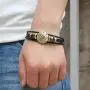 Retro 2pcs Sagittarius Zodiac Bracelet for men 12 Constellation Beaded Hand Woven Leather Bracelets Braided Punk Chain Cuff (Sagittarius)…