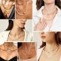 PROSTEEL Herringbone Choker Necklace for Women, Stainless Steel/Sterling Silver Chain in Silver/Yellow Gold/Rose Gold/Black Tone, 12/15/18 inch with 3.5 inch Extenders, Come Gift Box