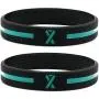 Inkstone (12-Pack) Teal Awareness Ribbon Silicone Bracelets - Wholesale Pack of 1 Dozen Unisex Wristbands for Men Women Inkstone (12-Pack) Teal Awareness Ribbon Silicone Bracelets - Wholesale Pack of 1 Dozen Unisex Wristbands for Men Women