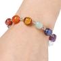 3pcs/Set 7 Chakra Lava Rock Stone Beads Yoga Reiki Healing Energy Balancing Gemstone Energy Balancing Necklace Bracelets Jewelry Set