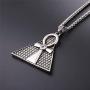U7 Ankh Necklace for Men Women, Stainless Steel Egyptian Jewelry Cool Coptic Cross Pendant with 20-24 Inch Chain, Silver/Black/Blue/Rose Gold/Gold Color