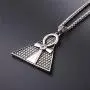 U7 Ankh Necklace for Men Women, Stainless Steel Egyptian Jewelry Cool Coptic Cross Pendant with 20-24 Inch Chain, Silver/Black/Blue/Rose Gold/Gold Color