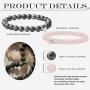 EIELO 4Pcs Magnetic Couples Bracelet Necklace Magnet Matching His and Hers Promise Love Heart Pendant Necklace Bracelet for Couples Long Distance Relationship Natural Stone Bead Couple Jewelry