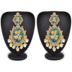 Aheli Handcrafted Enamel Meenakari Pearl Radha Krishna Jhumka Earrings Jewelry for Women Girls
