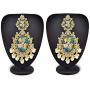 Aheli Handcrafted Enamel Meenakari Pearl Radha Krishna Jhumka Earrings Jewelry for Women Girls