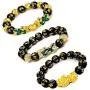 yfstyle 3 Pcs Pi Xiu Bracelet Feng Shui Black Obsidian Wealth Bracelet with Sanskrit Mantra for Men Women Adjustable Elastic Change Color Pi Xiu Good Luck Jewelry Gifts yfstyle 3 Pcs Pi Xiu Bracelet Feng Shui Black Obsidian Wealth Bracelet with Sanskrit Mantra for Men Women Adjustable Elastic Change Color Pi Xiu Good Luck Jewelry Gifts