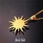 U7 Fashion Big Flower Charm Necklace Rhinestone Crystal 18K Gold Plated Chain & Big Sun Flower Pendant for Women Men