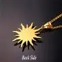U7 Fashion Big Flower Charm Necklace Rhinestone Crystal 18K Gold Plated Chain & Big Sun Flower Pendant for Women Men