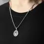 P. BLAKE Oval Saint Christopher/Michael/Joseph/Jude Necklace for Men Women, Stainless Steel Catholic Patron Pendant with Chain 24 Inches P. BLAKE Oval Saint Christopher/Michael/Joseph/Jude Necklace for Men Women, Stainless Steel Catholic Patron Pendant with Chain 24 Inches