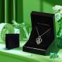 Heart Necklace-14k Gold Plated Infinity Necklace-5A Cubic Zirconia Heart Pendant Necklace-Women Jewelry Necklaces for Women