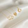 14k Solid Gold 0,01 ct Diamond Heart Pendant Necklace for Women, A Perfect Surprise Gift for Her, 18 inch