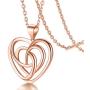 FaithHeart Celtic Knot Pendant Necklace Sterling Silver Irish Jewelry for Women Men Heart/Triangle Vintage/Cross Pendant Necklaces with 20 in Rolo Chain