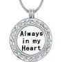 Ado Glo Christmas Memorial Gifts, Always in My Heart with 1 or 2 Vials Urn Locket Pendant Necklace, Tree of Life Cremation Jewelry for Ashes, Keepsake for Dad Sister Grandma Aunt Wife Daughter Mom