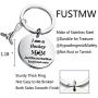 FUSTMW Hockey Mom Gifts Hockey Keychain I am a Hockey MOM Jewelry Hockey Mom Charm for Hockey Players Gifts