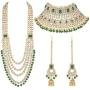 I Jewels Traditional Ethnic Indian Kundan Dulhan Bridal Jewellery Set for Women