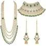I Jewels Traditional Ethnic Indian Kundan Dulhan Bridal Jewellery Set for Women I Jewels Traditional Ethnic Indian Kundan Dulhan Bridal Jewellery Set for Women