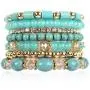RIAH FASHION Multi Layer Bead Bracelet - Colorful Stacking Beaded Strand Stretch Cuff Statement Bangles Set RIAH FASHION Multi Layer Bead Bracelet - Colorful Stacking Beaded Strand Stretch Cuff Statement Bangles Set