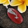 925 Sterling Silver Fashion Unique Costume Statement Stylish Pendant Sponge Coral Jewelry For Women Gifts