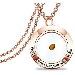 Zuo Bao Christian Gift Mustard Seed Necklace Inspirational Religious Bible Verse Jewelry Gift for Woman Girls