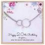 ESSIE ODILA Happy 20th-90th Birthday Bracelet Sweet Gift for Women 925 Sterling Silver Circles Interlocking Rings Jewelry Birthday Gift for Mother Daughter Sister