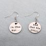 SEIRAA Funny Earrings in One Ear and Out The Other Earrings Stainless Steel Tone Earring Wires for her