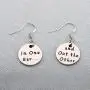SEIRAA Funny Earrings in One Ear and Out The Other Earrings Stainless Steel Tone Earring Wires for her