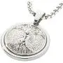 CERAMIC GESTALT Unique Tungsten Medallion Necklace. Platinum Style Stainless Steel Tree of Life Inlay. CERAMIC GESTALT Unique Tungsten Medallion Necklace. Platinum Style Stainless Steel Tree of Life Inlay.