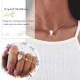 Zoestar Crystal Necklaces Heart Pendant Necklace Love Jewelry for Women (Silver)