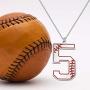 FAADBUK Baseball Initial Necklace Baseball Lucky Number Jewelry Baseball Jersey 0-9 Inspiration Pendant Necklace for Boy Men Girl Women