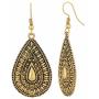 Efulgenz Indian Vintage Retro Ethnic Dangle Gypsy Oxidized Gold Tone Boho Hook Earrings for Girls and Women Love Gift