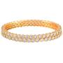 Ratnavali Jewels CZ Zirconia Gold Tone White Solitaire Diamond Bollywood Indian Bangles Jewelry Women