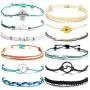 YANCHUN String Anklet Bracelet for Women Waterproof Strand Ankle Bracelets Set for Teen Girls YANCHUN String Anklet Bracelet for Women Waterproof Strand Ankle Bracelets Set for Teen Girls