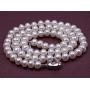 JYX Natural White Freshwater Cultured Pearl Necklace 18 inches