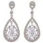 Scarlvambo Womens Fashion Cubic Zirconia Teardrop Pierced Dangle Bride Earrings Scarlvambo Womens Fashion Cubic Zirconia Teardrop Pierced Dangle Bride Earrings