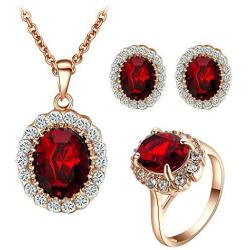 Yoursfs Jewelry for Women Necklace and Earring Sets 18K Gold Plated Jewelry for Women Cubic Zirconia Wedding Jewelry Sets for Brides
