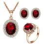 Yoursfs Jewelry for Women Necklace and Earring Sets 18K Gold Plated Jewelry for Women Cubic Zirconia Wedding Jewelry Sets for Brides